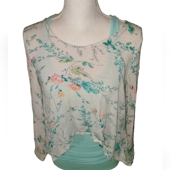 NWOT Billabong Long Sleeve Top AND Teal Tank Top - Picture 2 of 16